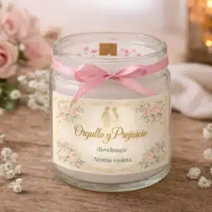 ✨🕯️ *Vela Literaria “Orgullo y Prejuicio” – Aroma a Violeta* 🕯️✨