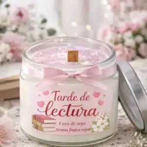 ✨📚 Vela “Tarde de Lectura” – Aroma a Frutos Rojos 🍓🕯️