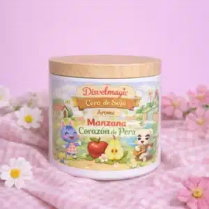 🍏✨ Animal  – Vela de Soja Aroma Manzana & Corazón de Pera** 🍐💚